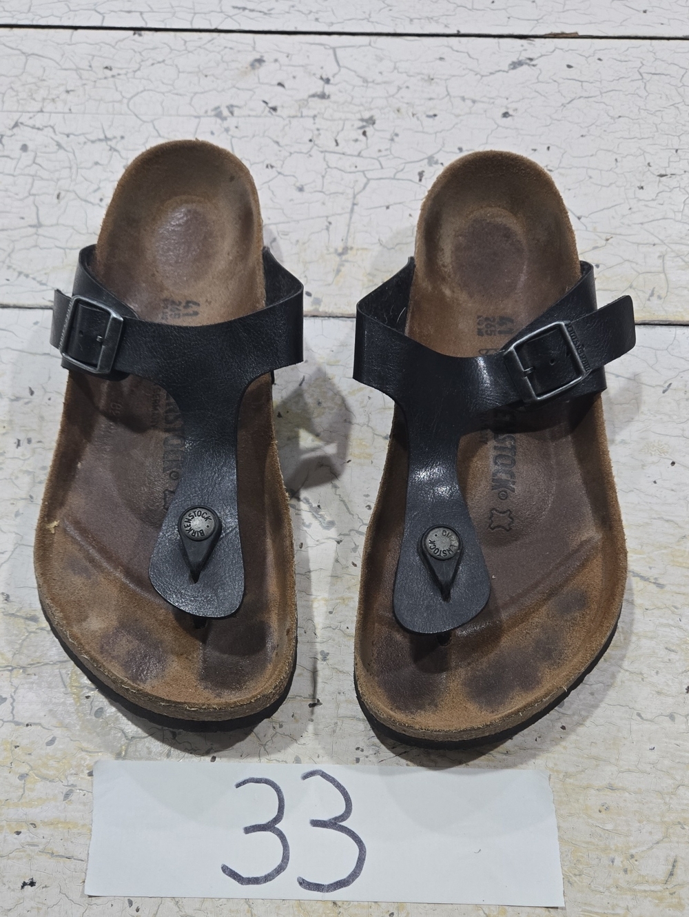 Birkenstock Gizeh thong sandals Black Women's Size 41-10